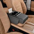 Cup Holder Armrest Heightening Cushion Large Capacity Side Storage Pockets Car Console Console Pillow Easy To Install Tissue Box Zpaxo Style 14
