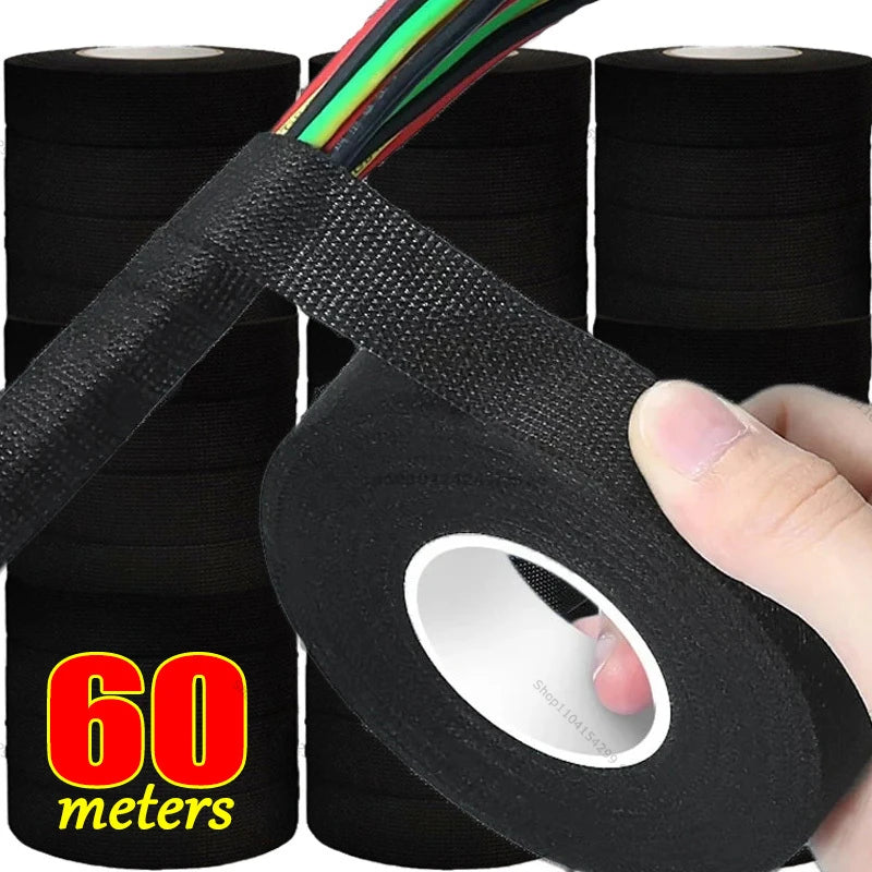 Electrical Tape Heat-resistant Harness Bundle Insulation Auto Wiring Fabric Cloth Wrap Waterproof Cable Organizer Adhesive Tapes Zpaxo