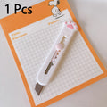 Mini Paper Cutter Portable Cat Claw Utility Knife Cute Creative Zpaxo White