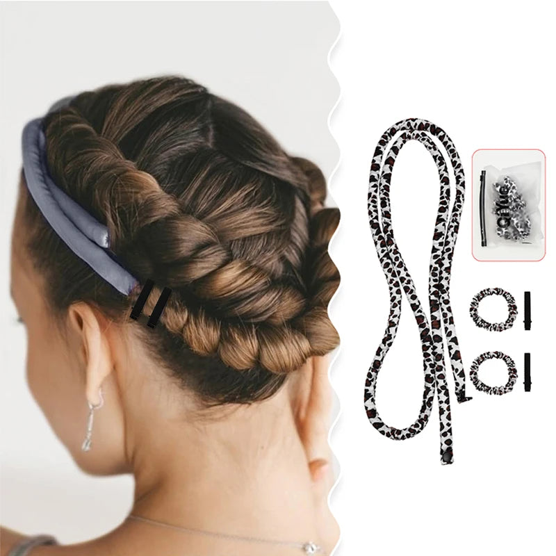 Heatless Curling Rod Headband No Heat Rollers Sleeping Overnight Soft Flexi Rods Multi-color Lazy Hair Curlers Hair Styling Tool Zpaxo
