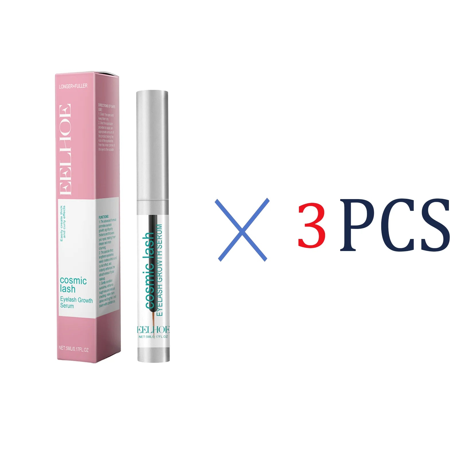 EELHOE Eyelash Growth Serum Volume And Curl Mula Promotes Eyelash Growth Special Effect Lengthens Eyelashes Gently Condition 5ml Zpaxo 3 Pcs