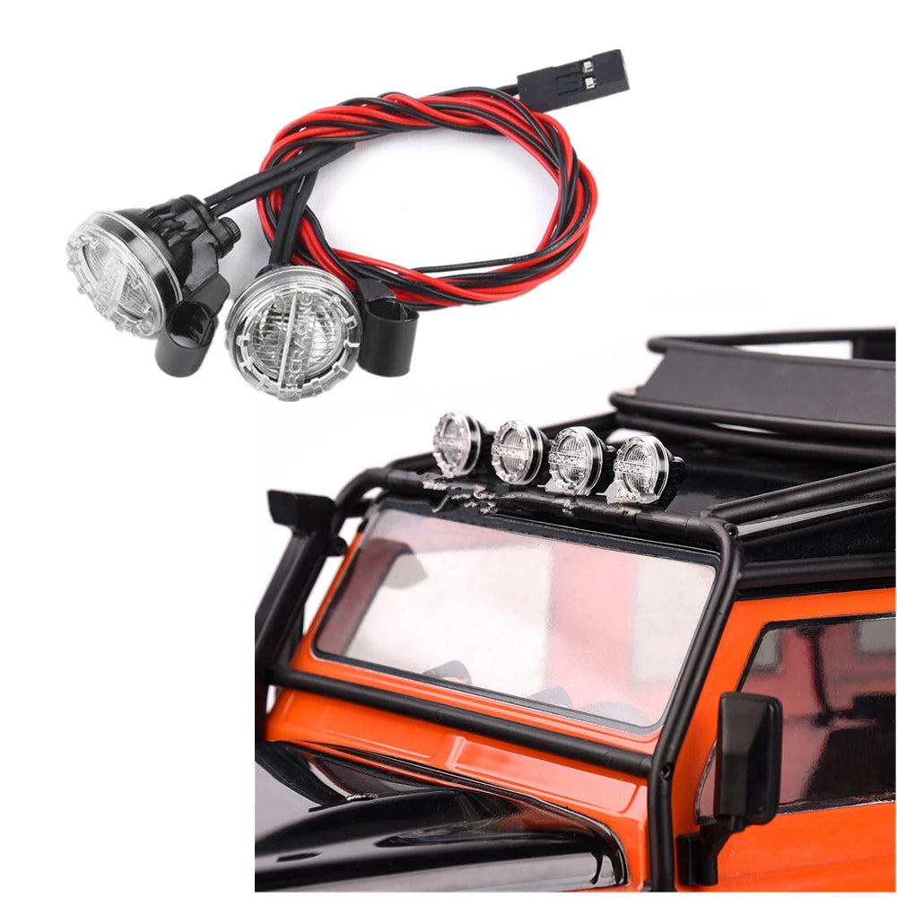 LED Spotlight Headlights Dome Light Axial TRX4 SCX10 1 10 8 RC