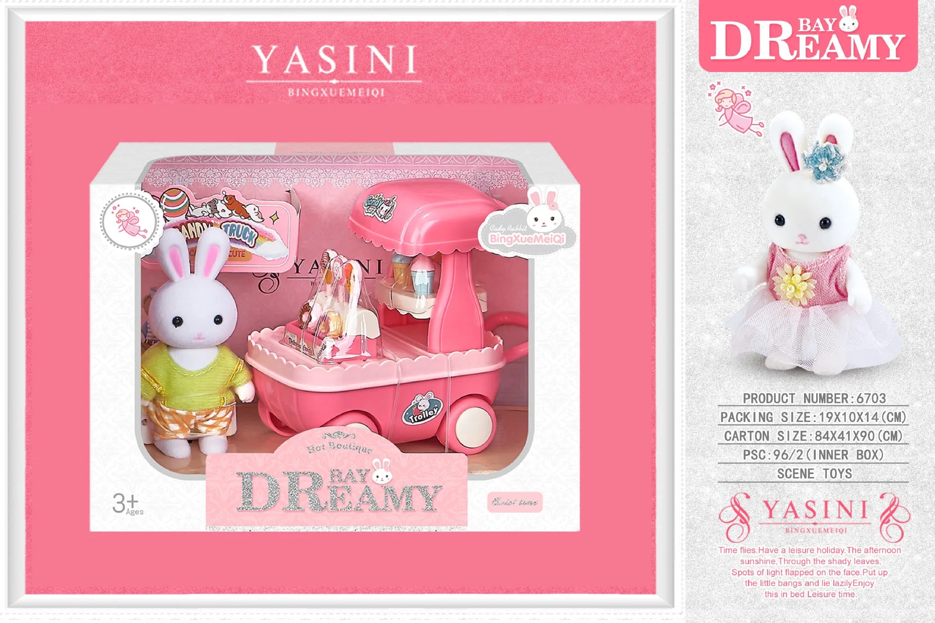 Little Rabbit Dresser Lovely Scene Play Toys Simulation Modelling