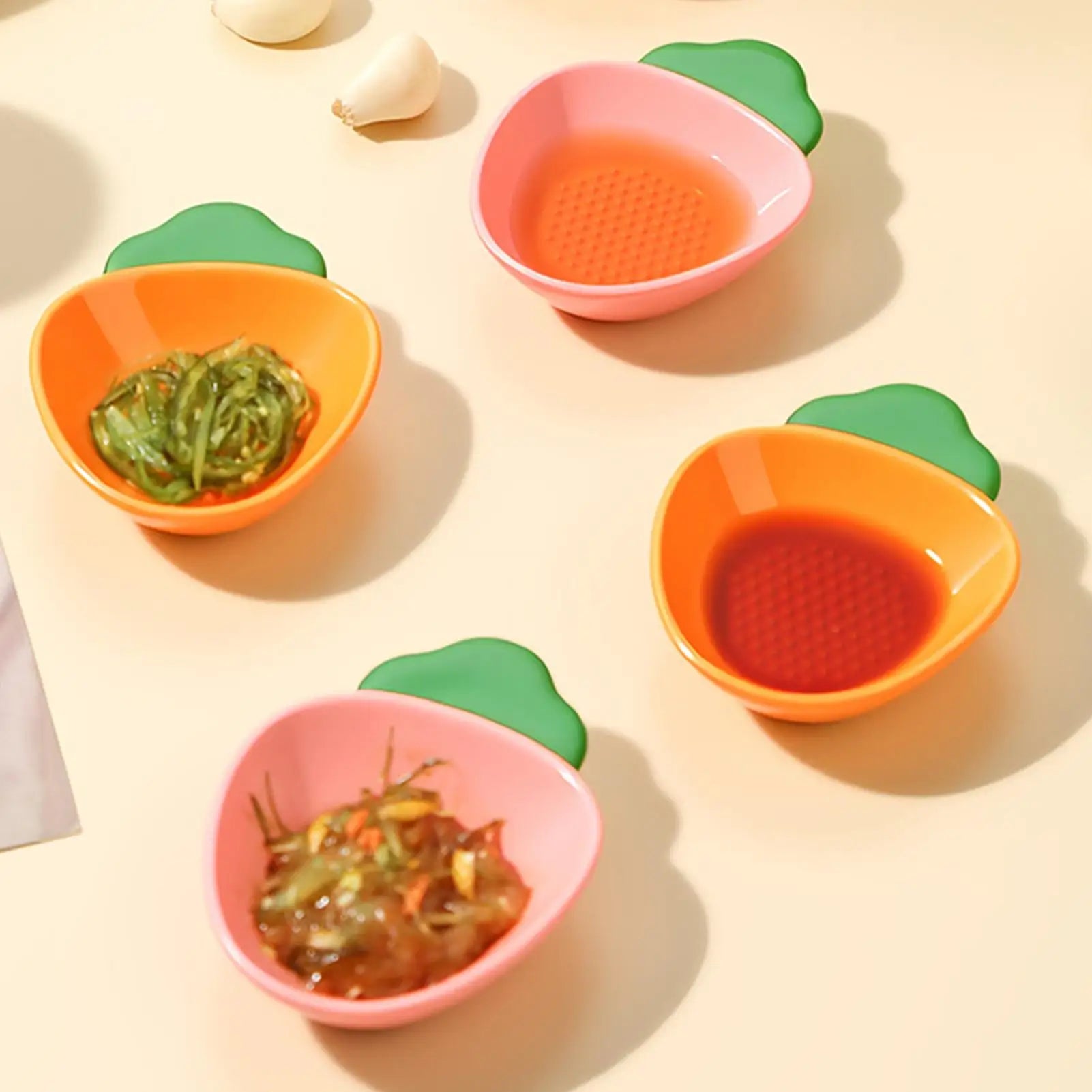 Ceramic Garlic Grater Plate Multipurpose Carrot Shaped Grinding Dish Ginger Cheese Lemon Vegetable Fruit Shredder Kitchen Tool
