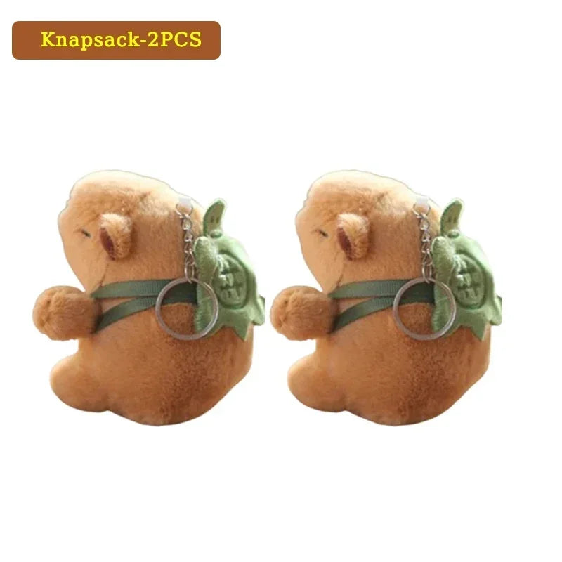 1- Water Dolphin Cotton Red Lovely Cute Creative Capybara Pendant Zpaxo Knapsack 2PCS