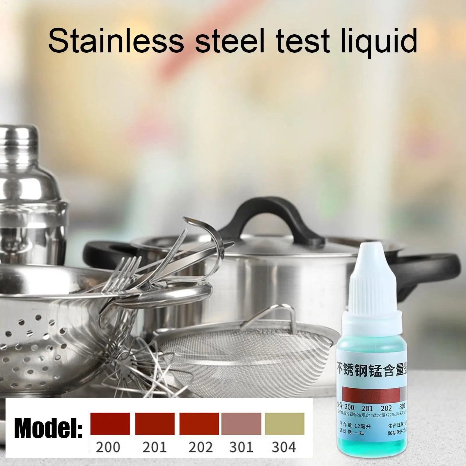 Stainless Steel Test Liquid Manganese Detection Reagent 304 201 202