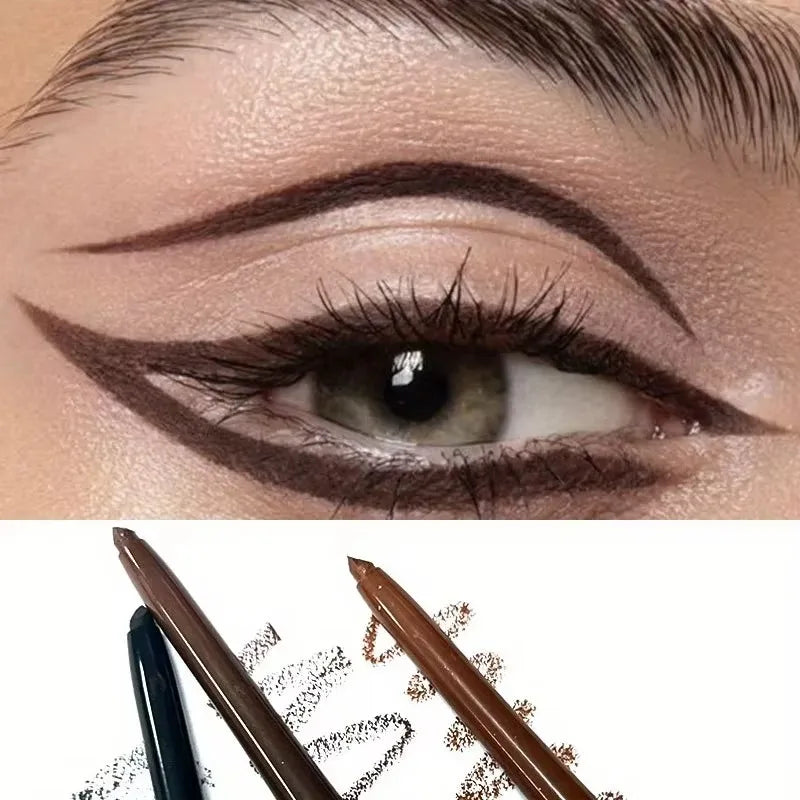Smooth Brown Eyeliner Pen Ultra-fine Matte Waterproof Soft Lying Silkworm Pen Easy Wear Quick Dry Eye Liner Makeup Zpaxo