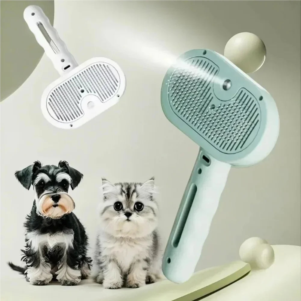 Comb for Dogs and Cats Steam Spray Dog Grooming Brush Unique Steam Brush for Dogs Luxury Grooming Steam Green Pink White Zpaxo