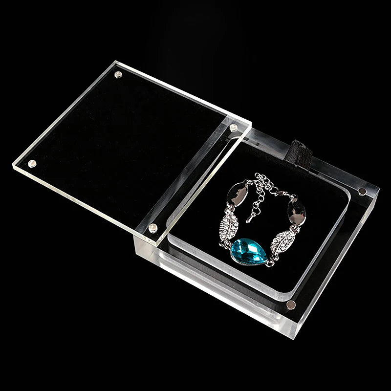 Acrylic Jewelry Display Box – Magnetic Lid Storage & Gift Box