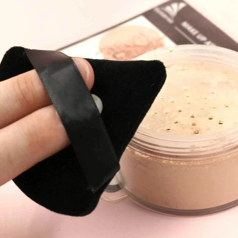 Velvet Triangle Powder Puff Set – Soft Makeup Sponge for Face