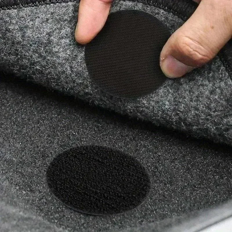 100PCS double-sided Household Use Touches Fastener Black Pad Fixed Patch Double Sided Mat Grip Strap Self-adhesive DIY Apparel Zpaxo