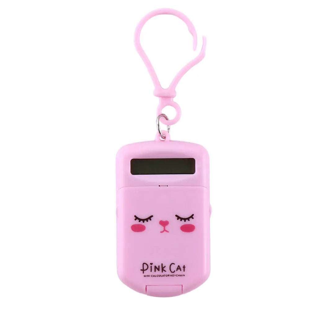 Battery 8 Digits Display Pocket Key Ring Student Supplies Stationery Zpaxo pink