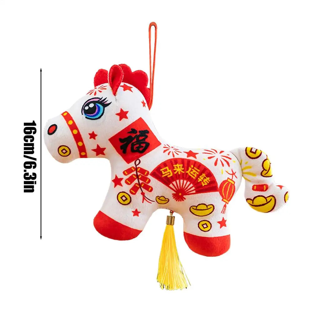 Horse Stuffed Animal Chinese Style Doll Plush Horse Doll For Men Family Girlfriend Girl Boy Kids Birthday Car Home Decor New Zpaxo White China Mainland