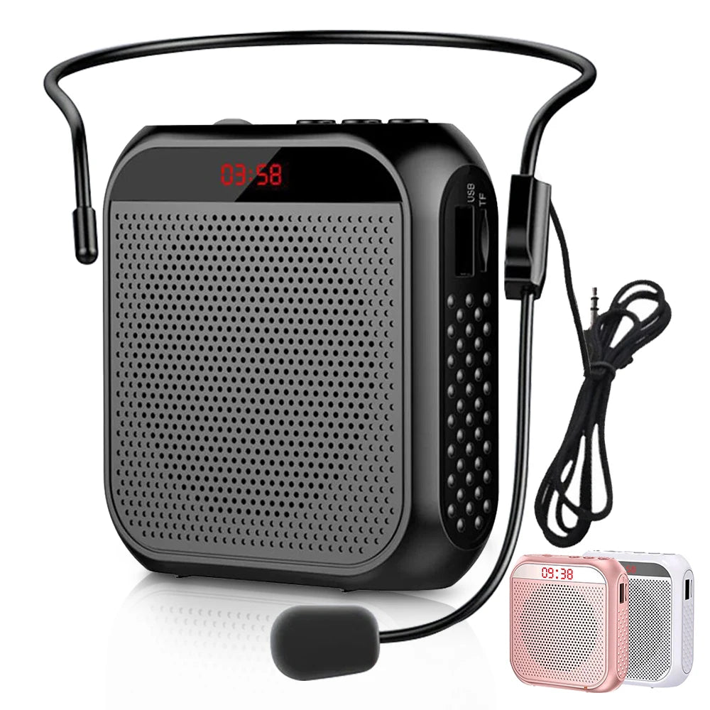 Multifunctional Portable Amplifier 8W 2200mAh Voice Amplifier Personal Voice Speaker Microphone Display for Teacher Presentation Zpaxo