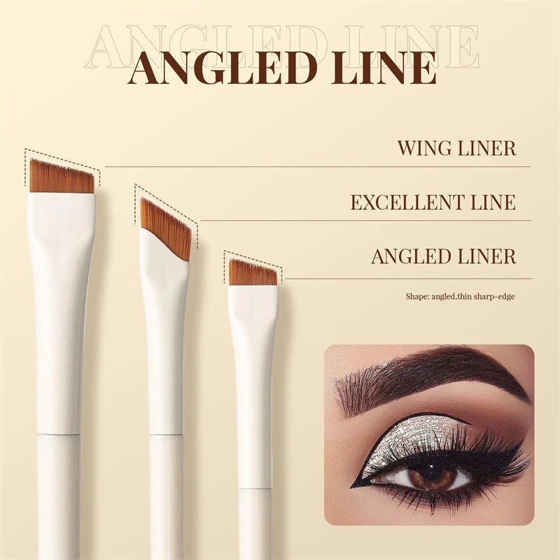 1-9pcs Makeup Brushes Set Upgrade Blade Eyeliner Brush Fine Oblique Head Eyebrow Brush Under The Eyes Place Precise Detail Brush Zpaxo