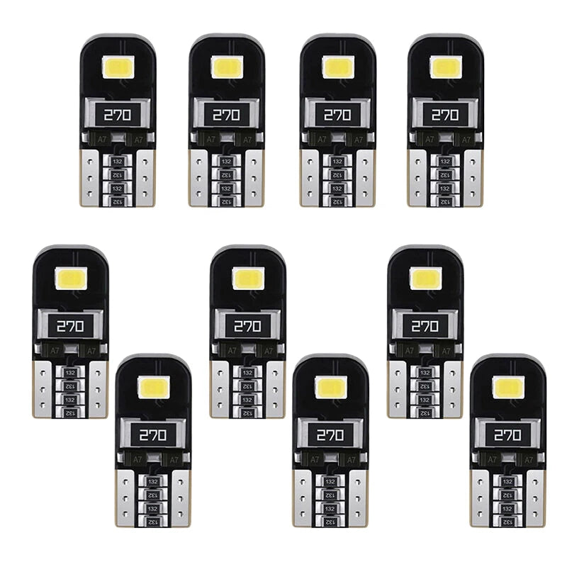 10Pcs W5W T10 LED Canbus No Error Bulb Car Interior Light 194 LED Signal Lamp For Car Light Reading Light Signal Lamp Zpaxo
