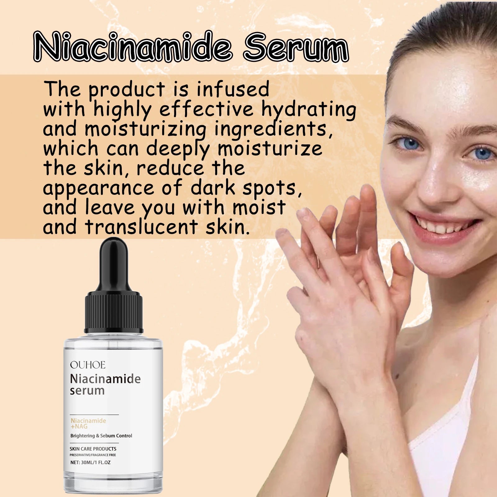 Niacinamide Serum Brightening Face Moisturizing Hydrating Glowing Zpaxo