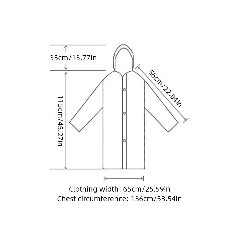 Adult One-piece Raincoat Thickened Reusable Waterproof Windproof