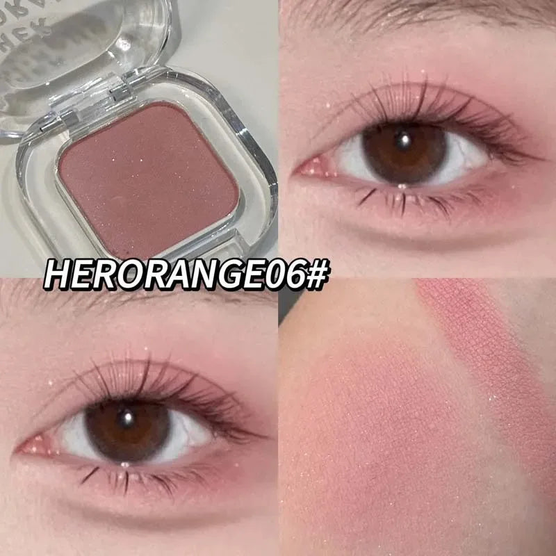 Red Brown Monochrome Eyeshadow Eyeliner Powder Palette Silky Matte Coral Red Lying Silkworm Eyeliner Waterproof Aegyo-sal Makeup Zpaxo 06