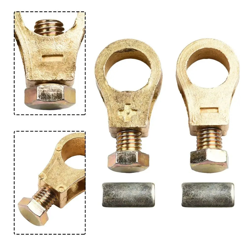 Positive Negative Poles Brass Screw Terminal Blocks Copper Material Zpaxo