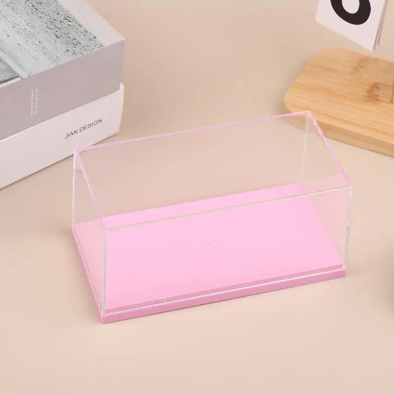 Practical Transparent Acrylic 1 43 Diecast Model Car Display Box DIY Zpaxo Pink