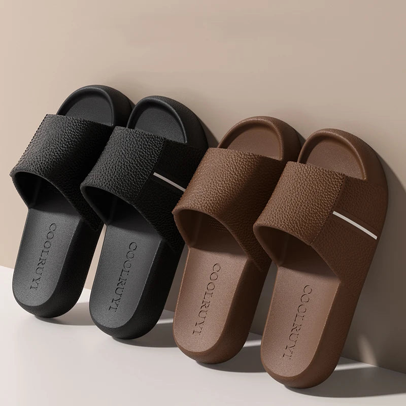 Summer Men Slippers Women Sandals Casual Beach Shoes Soft Bottom