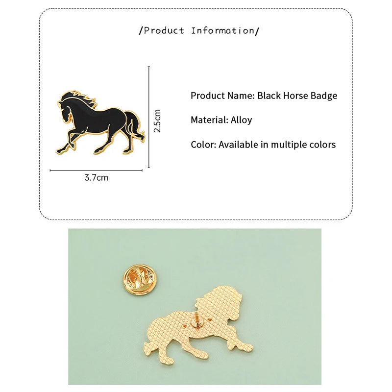 Fashionable Brooch Pins Depicting Year Horse Enamel Animal Jewelry Zpaxo