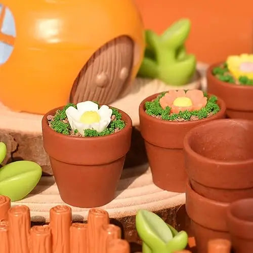 Mini Terracotta-Style Plastic Planters – Fairy Garden Succulent Pots