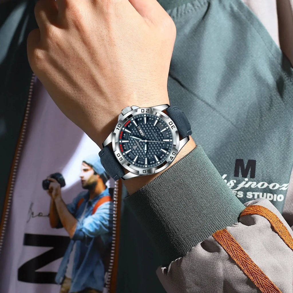 POEDAGAR Original Men Watch Luxury Waterproof Luminous Date Week Watch For Man Quartz Leather Fashion Men's Watches Reloj Hombre Zpaxo