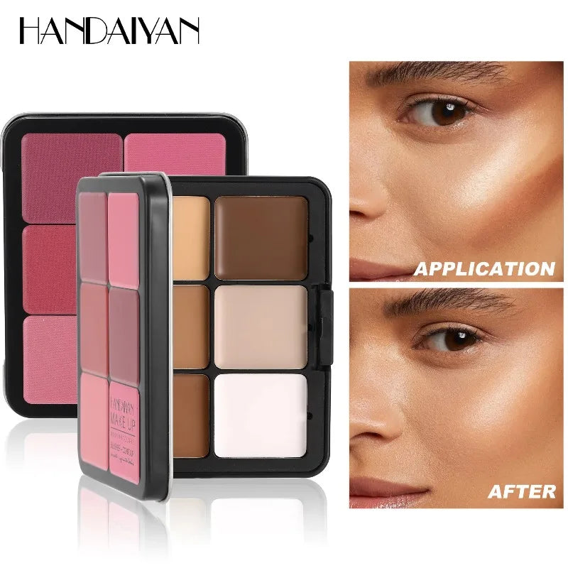 12-Color 1 Concealer Blush Palette Matte Highlight Face Contour