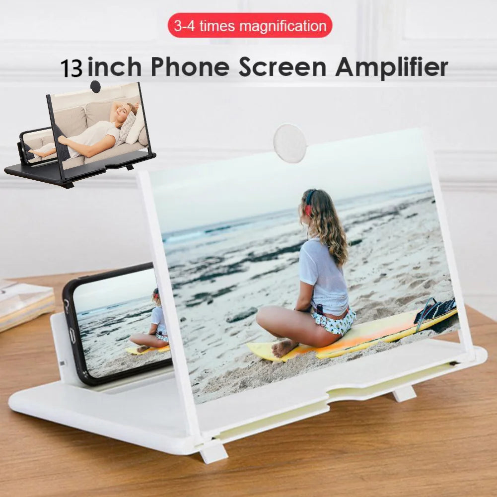 10 inch 3D Phone Screen Magnifying Amplifier Portable Mobile Cinema Display Enlarged Magnifier Expander Foldable Phone Holder Zpaxo