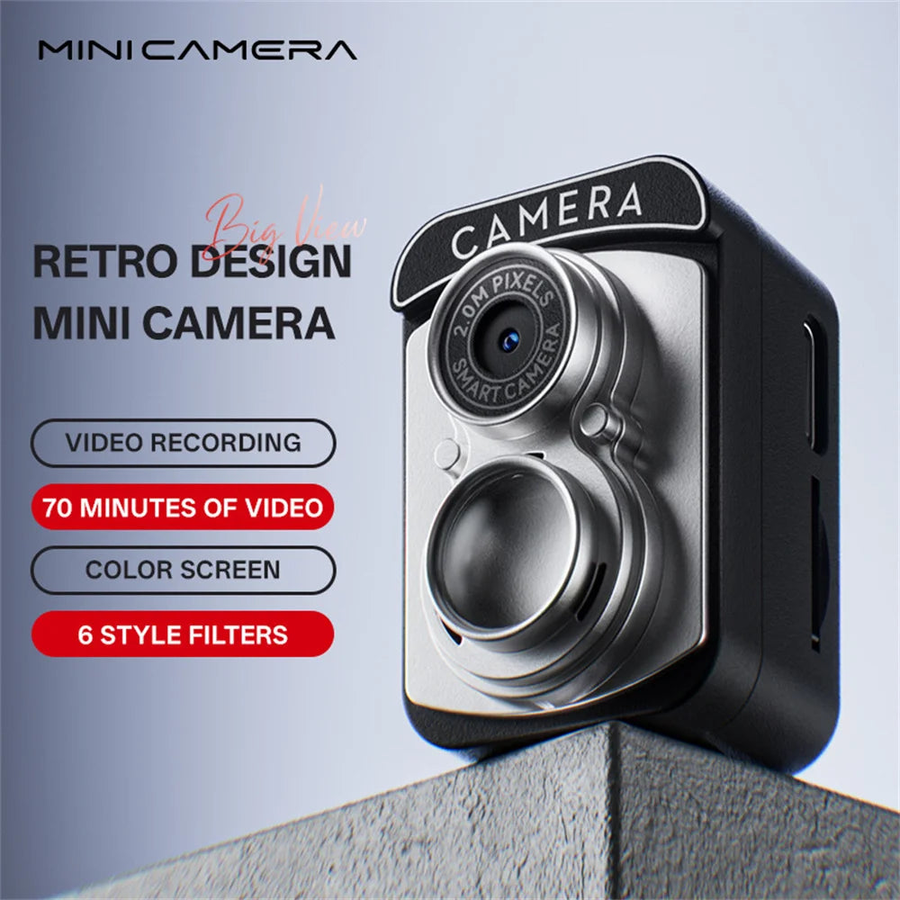 S13 NEW 0.96-inch HD Mini Digital Camera Student Photo Keychain Retro Style Small Portable Camera for Students 2025 Zpaxo