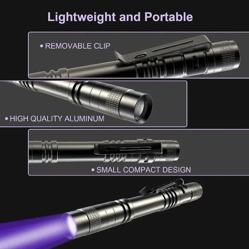 395nm UV Pocket Flashlight – Ultraviolet Inspection Torch