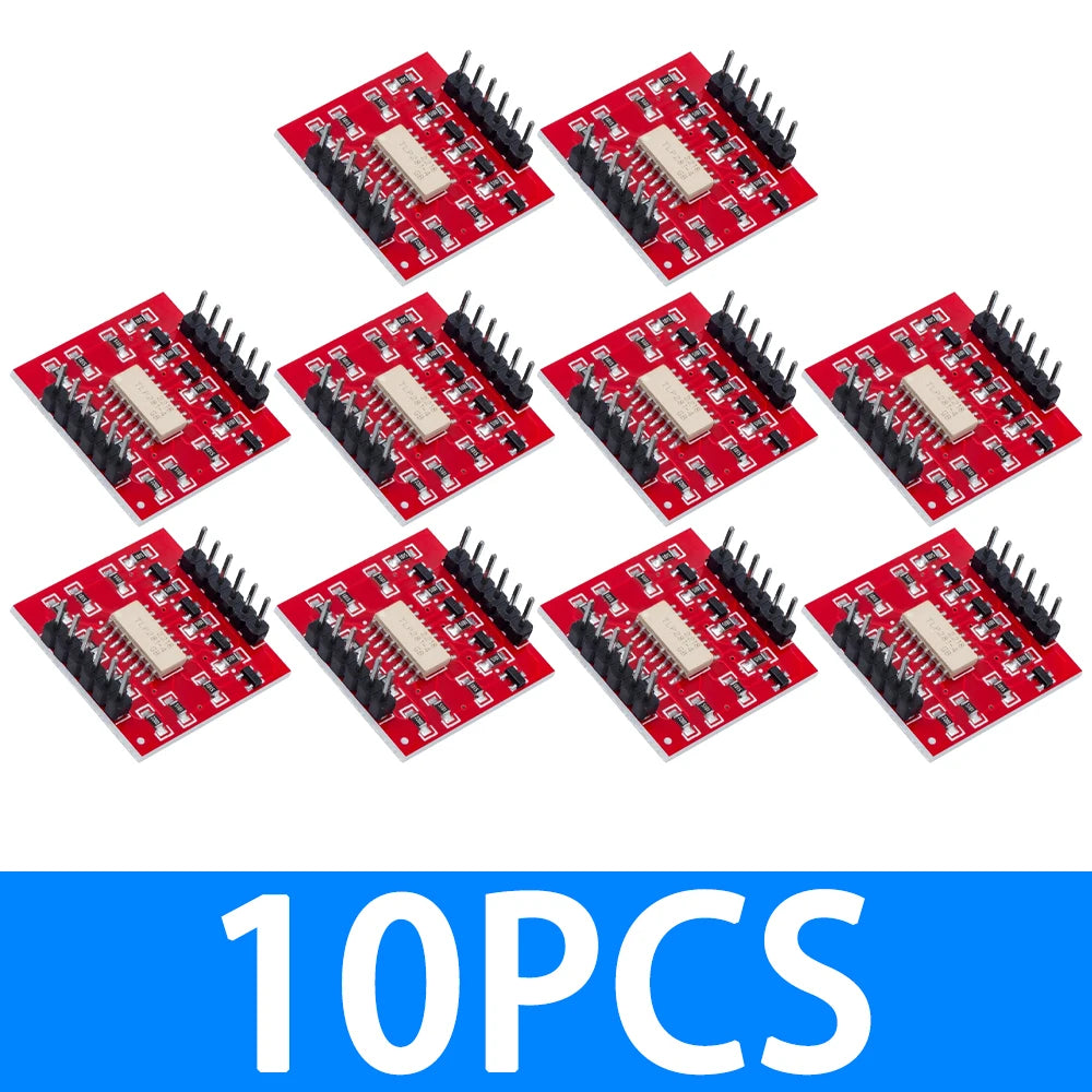 ‌TLP281-4 Industrial IoT Optocoupler Module - 4-Channel 5000Vrms Isolation with Dual-Level Logic Interface for Arduino Zpaxo 10PCS