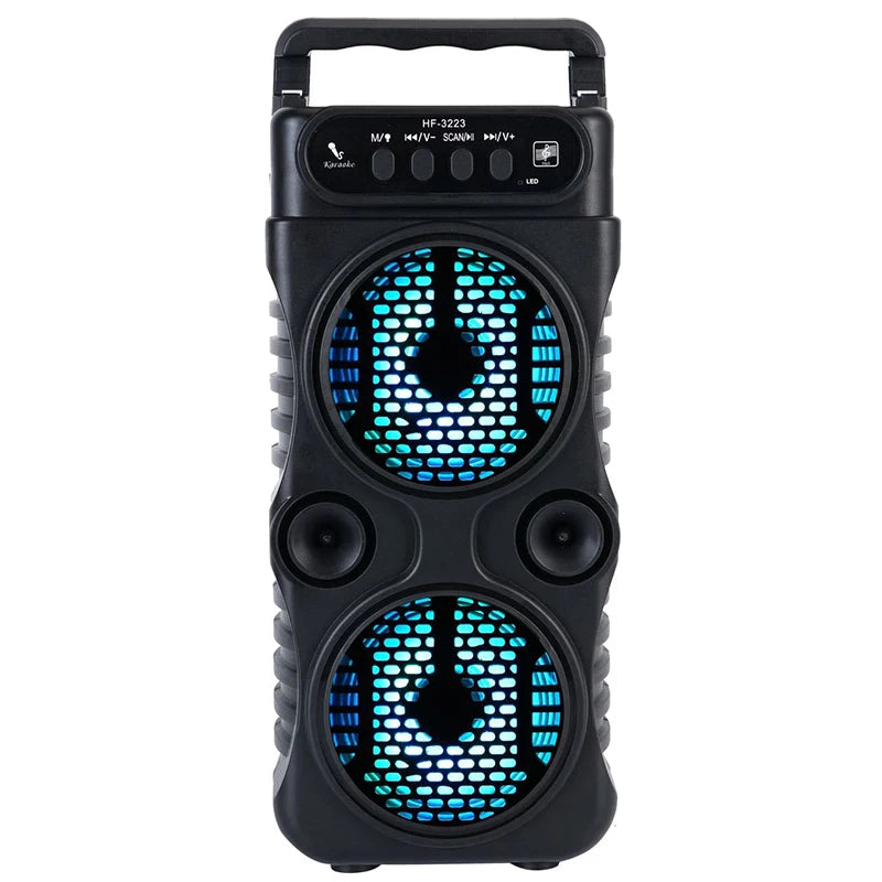 Compact Portable Outdoor Wireless Speaker Dual 3 Inches Music Bass Zpaxo