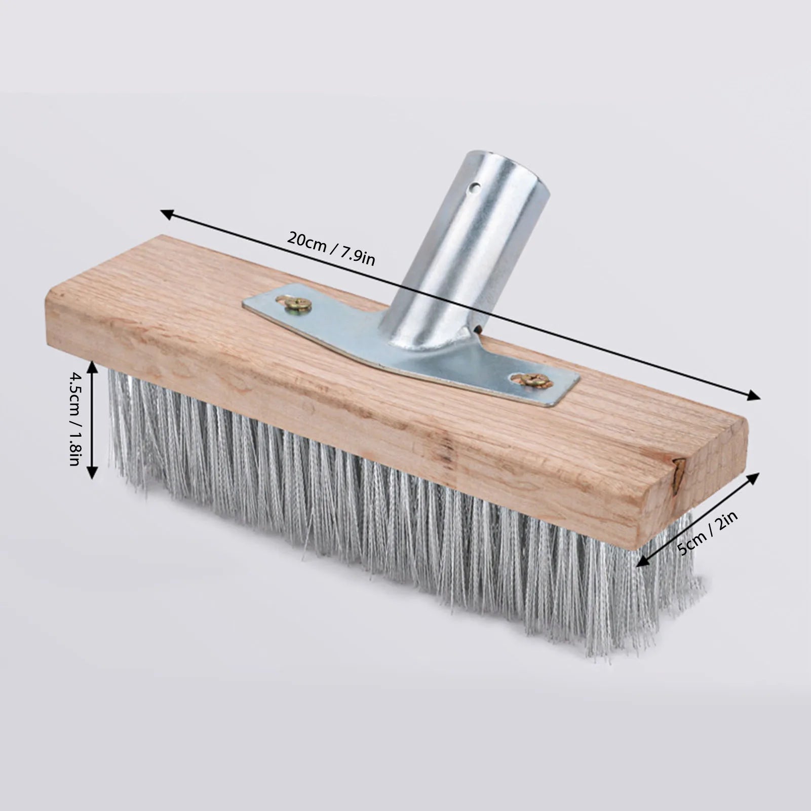 Deck Scrub Brush Heavy Duty Rough Floor Stainless Steel Wire Cleaning