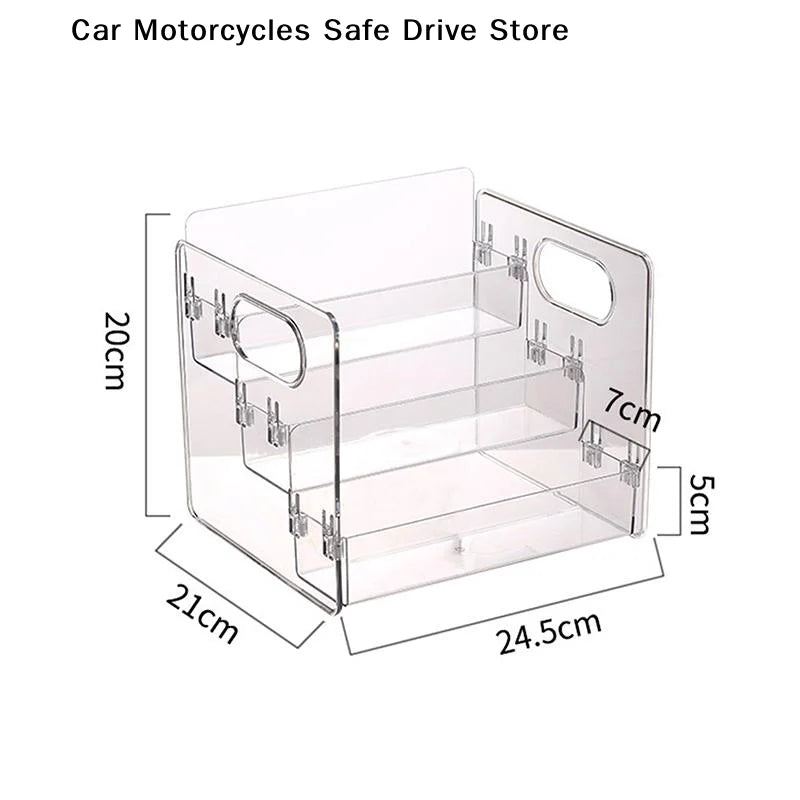 CMThree-Layer Transparent Multi-functional Desktop Storage Rack