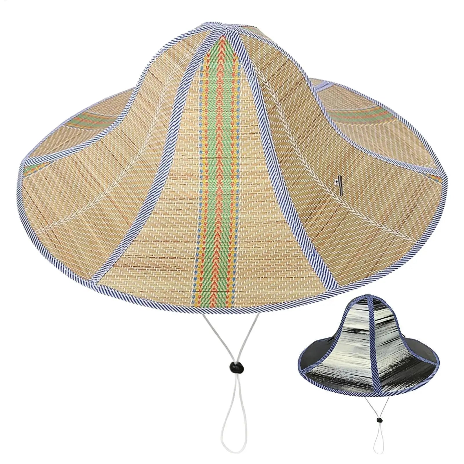 Foldable Wide Brim Straw Sun Hat – Unisex Beach & Outdoor Wide Brim Sun Hat Zpaxo