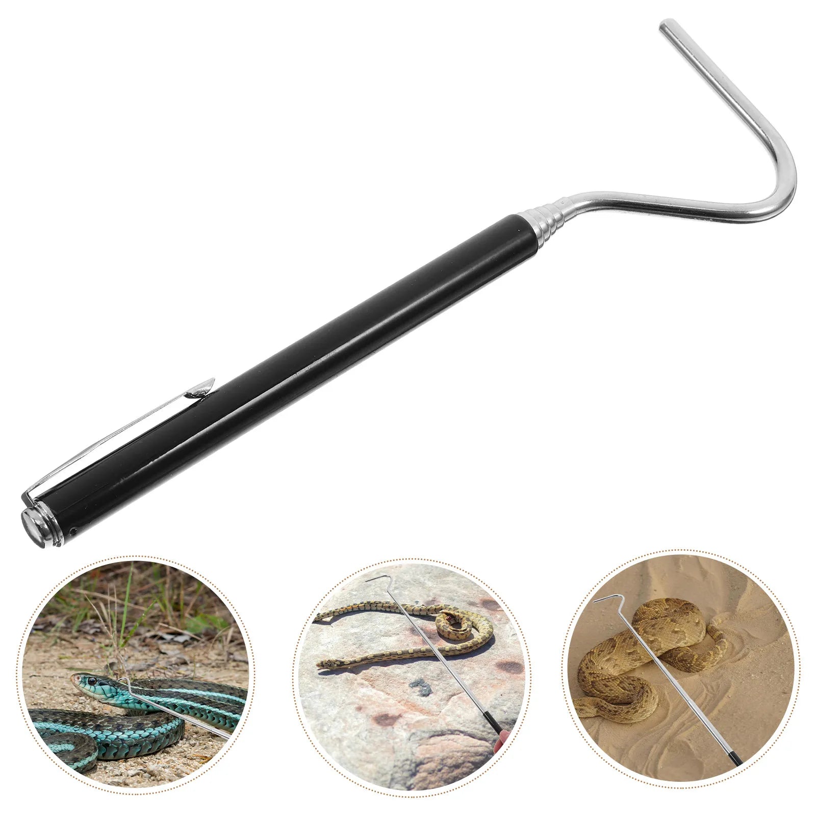 Portable Retractable Snake Hook Stainless Steel Extension Handle