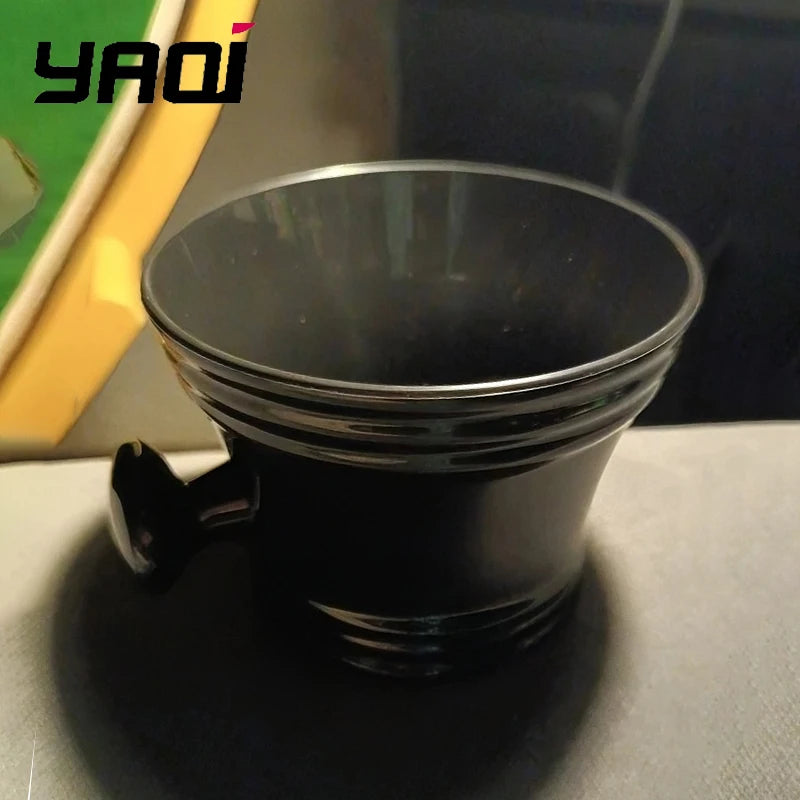 2026 Top Selling！Yaqi Black Color ABS Plastic Shaving Bowl for Men Shaving Brush Zpaxo