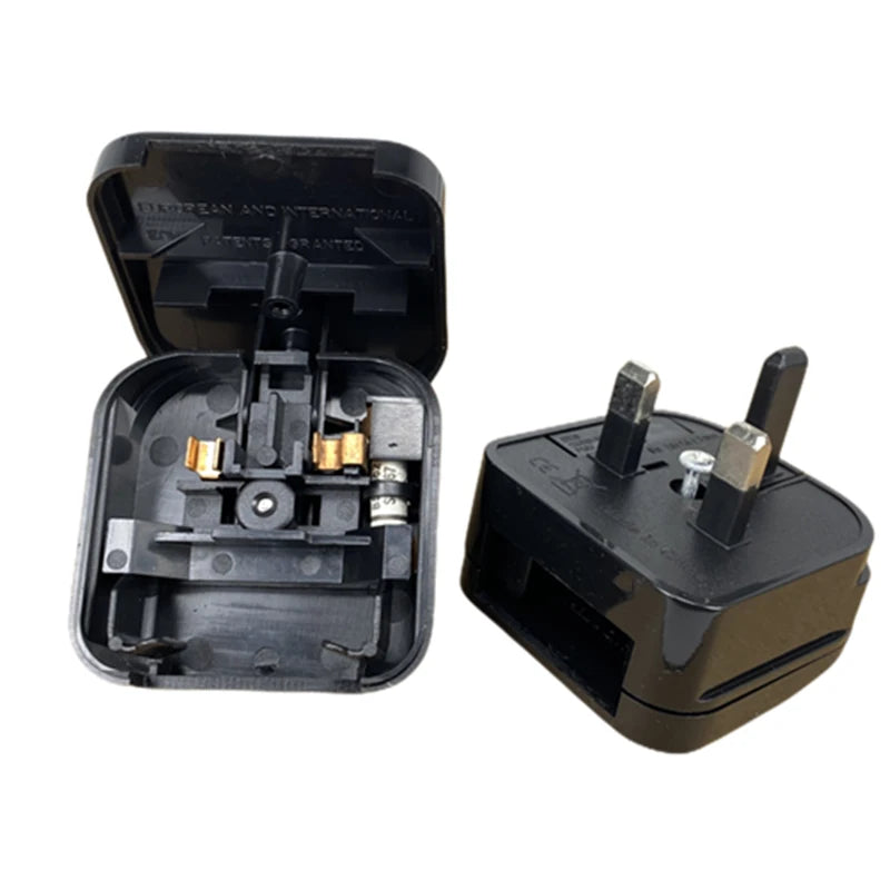 2 Pin EU Plug UK 3 G 5A Fuse Power Socket European British Singapore