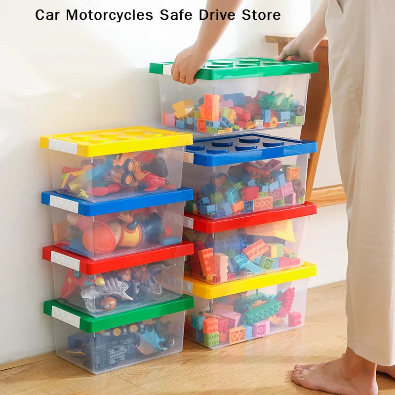 Kids Building Block Storage Box Toy Organizer Stackable Case