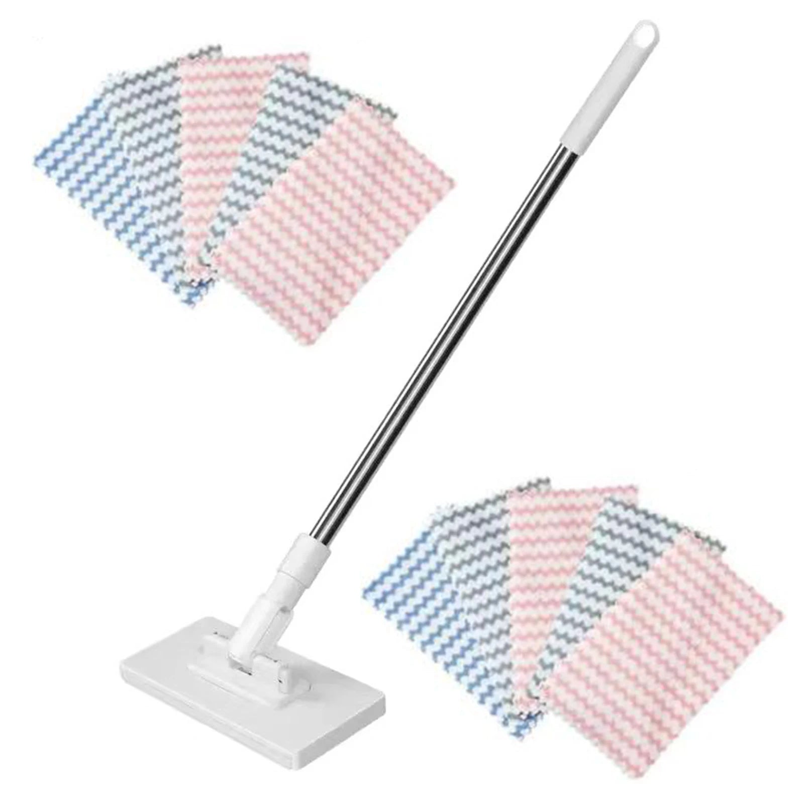 Snap Grip Mini Mop with One-Click Cloth Change No-Touch Dirty Cleaning Dust Mop for House Wall Bathroom Toilet Corners Cleaning Zpaxo