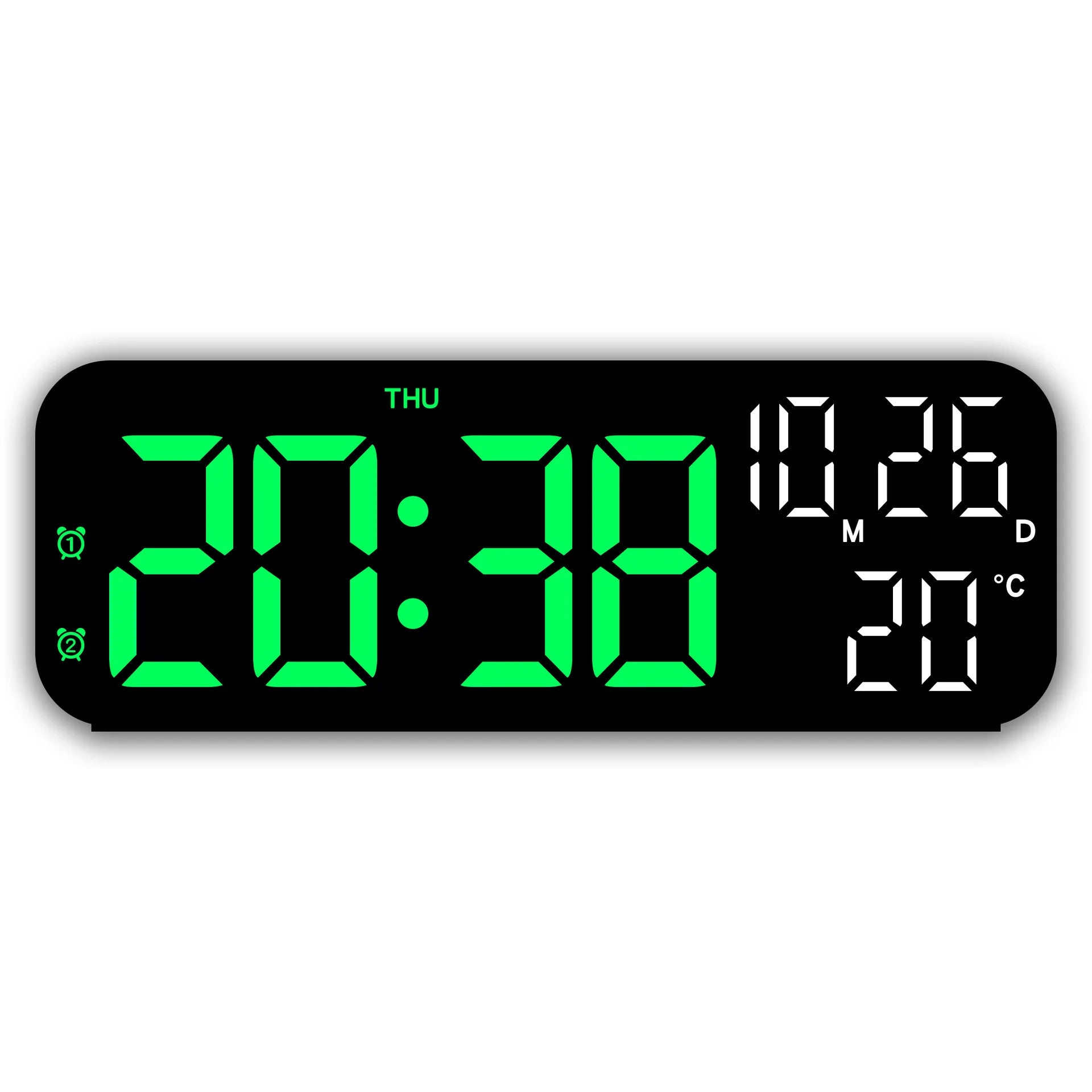 Digital Alarm Clock Temperature Date Week Display Night Mode Table