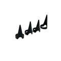 4 pcs 3.2cm Hair Parting Extension Sectioning Rings Steel Finger Braiding Pick Tool for Durable Dreadlocks And Wig Stylin Zpaxo black-4