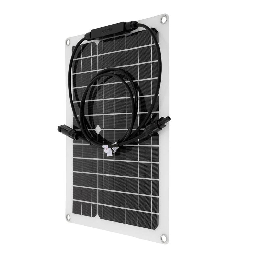 50W Flexible Solar Panel Ultra-Thin 2mm Bendable IP67 Waterproof PV Outputs Stick-On Any Surface Perfect for Curved Roofs Zpaxo