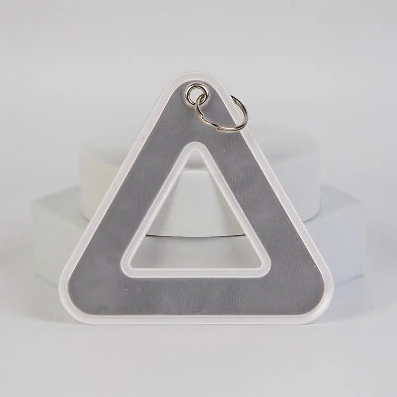 Triangle Reflective Safety Tag – High-Visibility Backpack Pendant