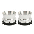 Aluminium NAB Hub Adapters Lockable Sturdy Construction 1 Pair Silver