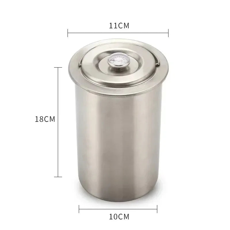 Kitchen 304 Stainless Steel Ham Press Maker Machine Round Shape Meat Press Mold With Thermometer, Meat Poultry Cooking Tools yij Zpaxo