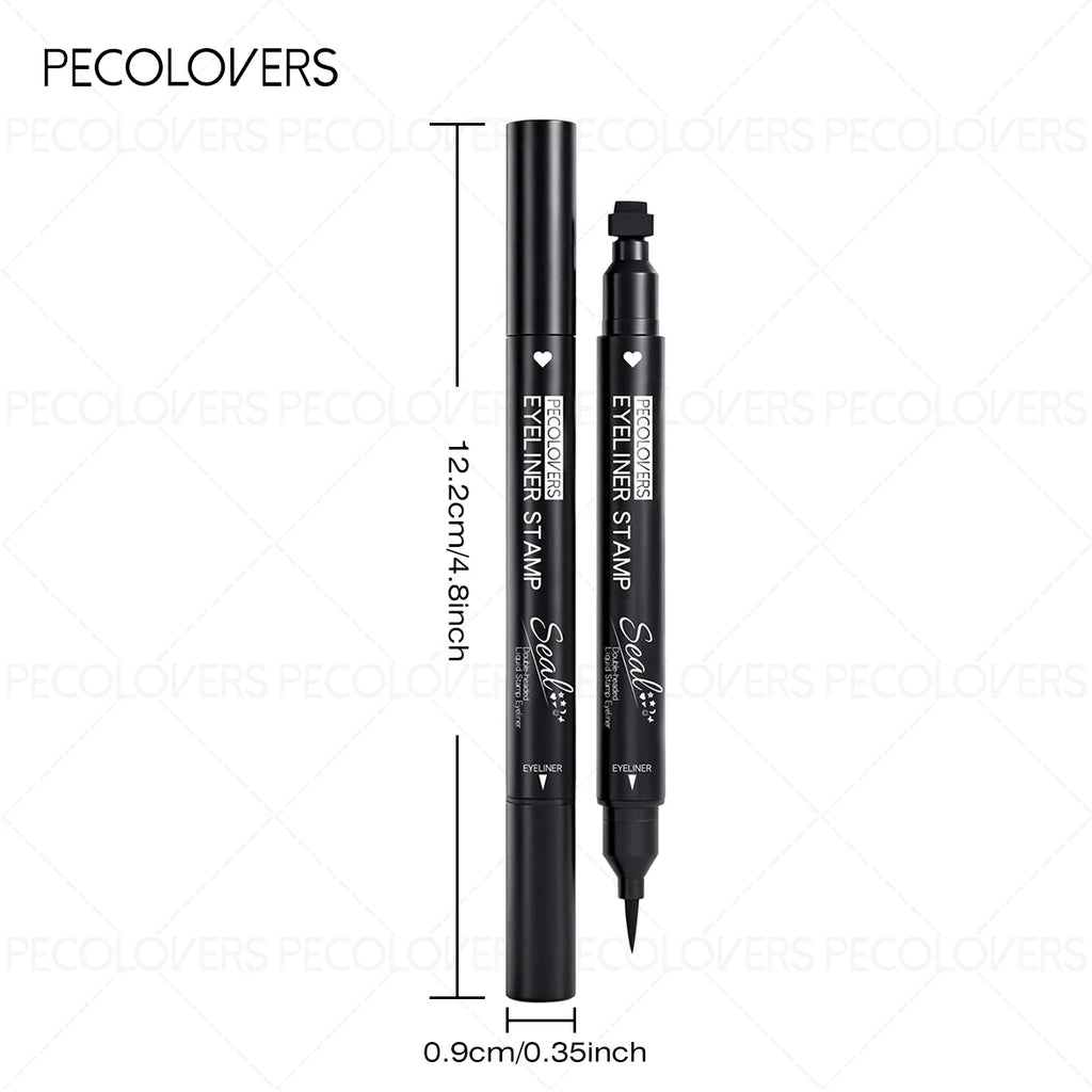 1PC Double-ended Liquid Eyeliner Pen with Seal, Smudge-proof, and Contains A Variety of Patterns (stars, Hearts, Moons, Etc.) Zpaxo